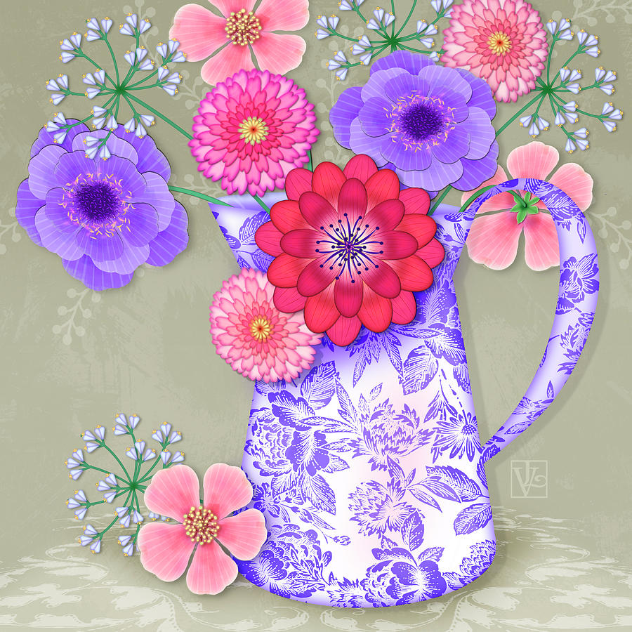 Summer Bouquet Digital Art by Valerie Drake Lesiak - Fine Art America