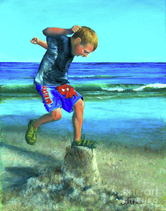 Summer Boy Energy Painting by Jeanette French