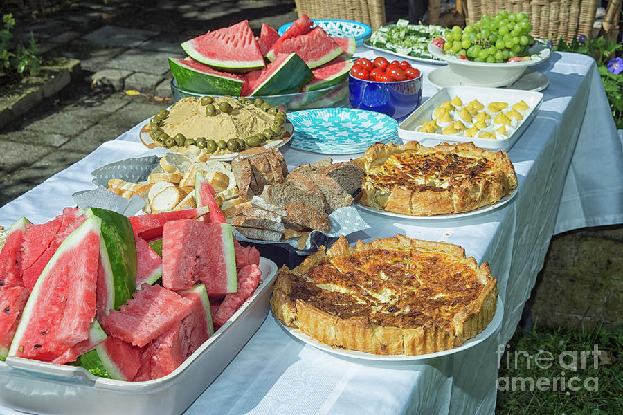 Summer Photograph - Summer buffet in garden by Patricia Hofmeester