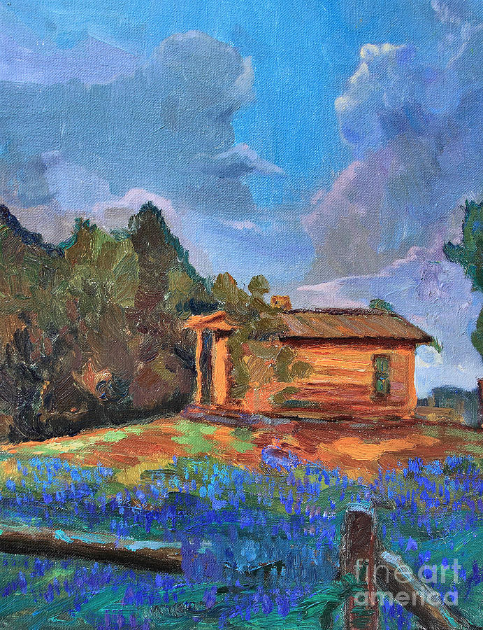 Cabin Painting - Summer Cabin by Maris Salmins