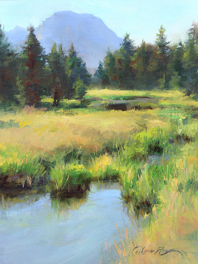 Grand Teton National Park Painting - Summer Calm in the Grand Tetons by Anna Rose Bain
