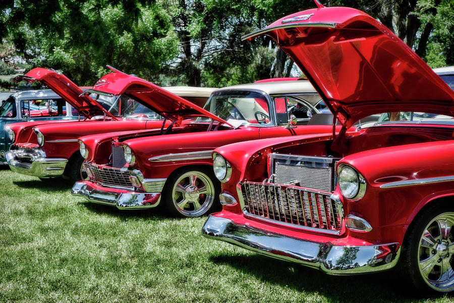 Summer Car Show Classic Red Photograph by Ann Powell
