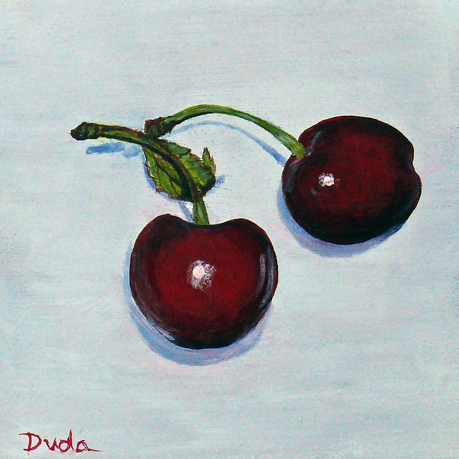 Summer Cherries Painting by Susan Duda