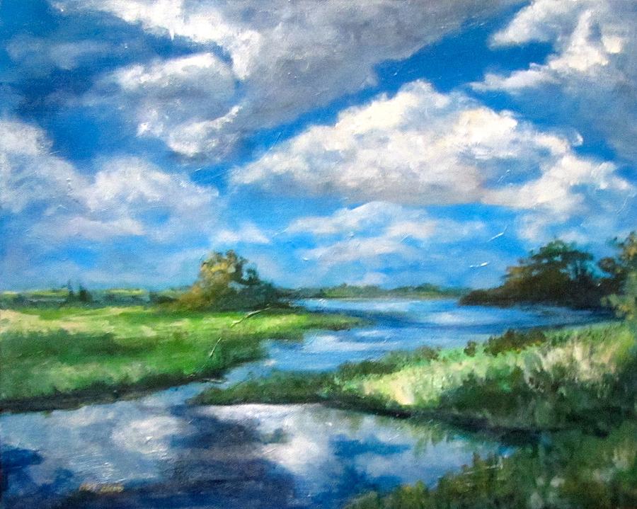 Summer Clouds Painting by Barbara OToole