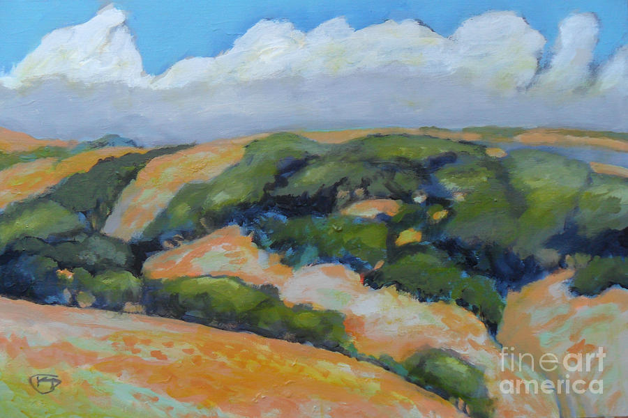 Tree Painting - Summer Clouds Over Foothills by Kip Decker