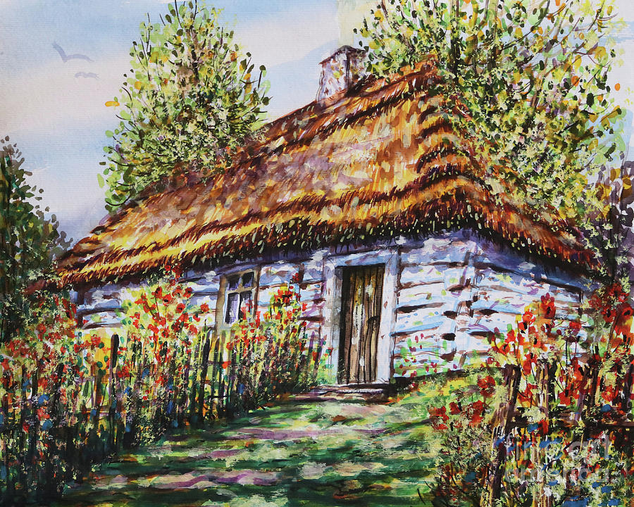 Summer Cottage Painting by Dariusz Orszulik