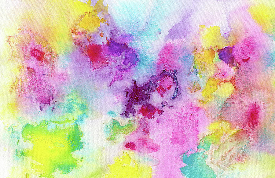 Summer dance abstract watercolor painting Painting by Karen Kaspar ...