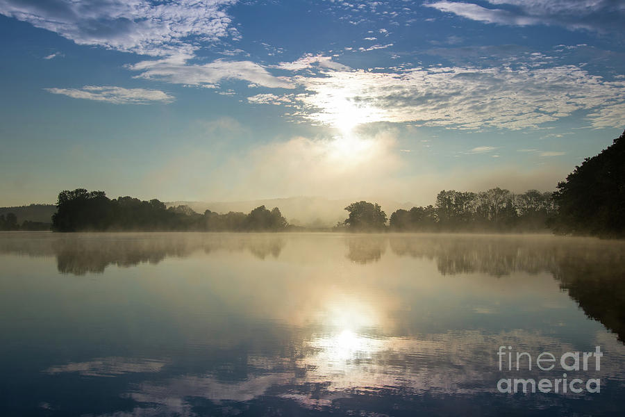 Summer dawn at the pond Photograph by Michal Boubin