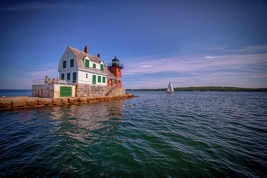 Lighthouse Photograph - Summer Day at Rockland Breakwater by Rick Berk
