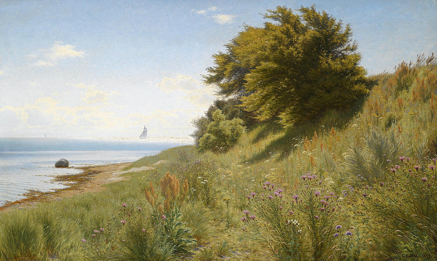 Summer day at the sea Painting by Ludvig Kabell
