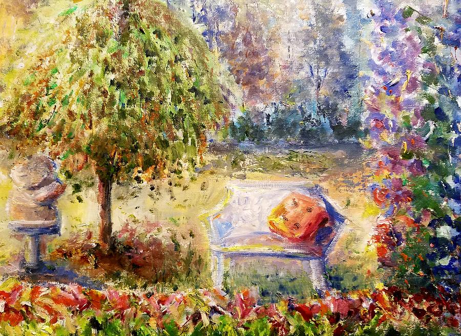 Summer Day in the Garden Painting by Bernadette Krupa