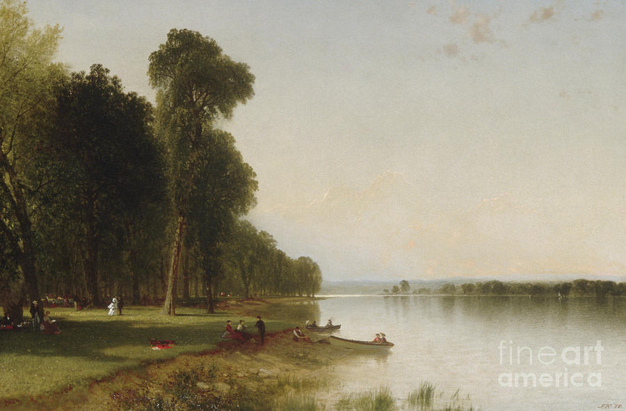 Summer Day on Conesus Lake, 1870 Painting by John Frederick Kensett