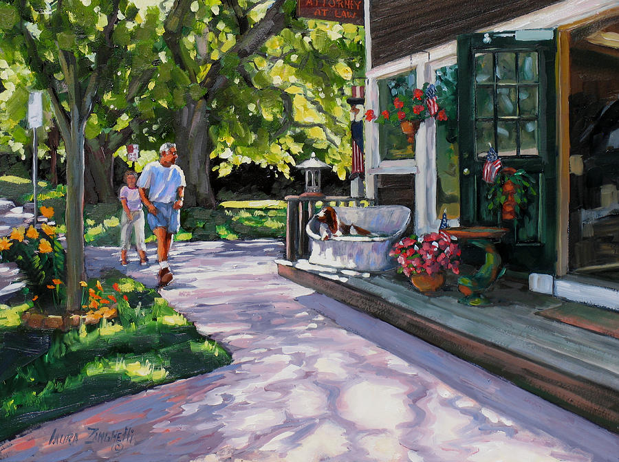 Summer Painting - Summer day on the Cape by Laura Lee Zanghetti