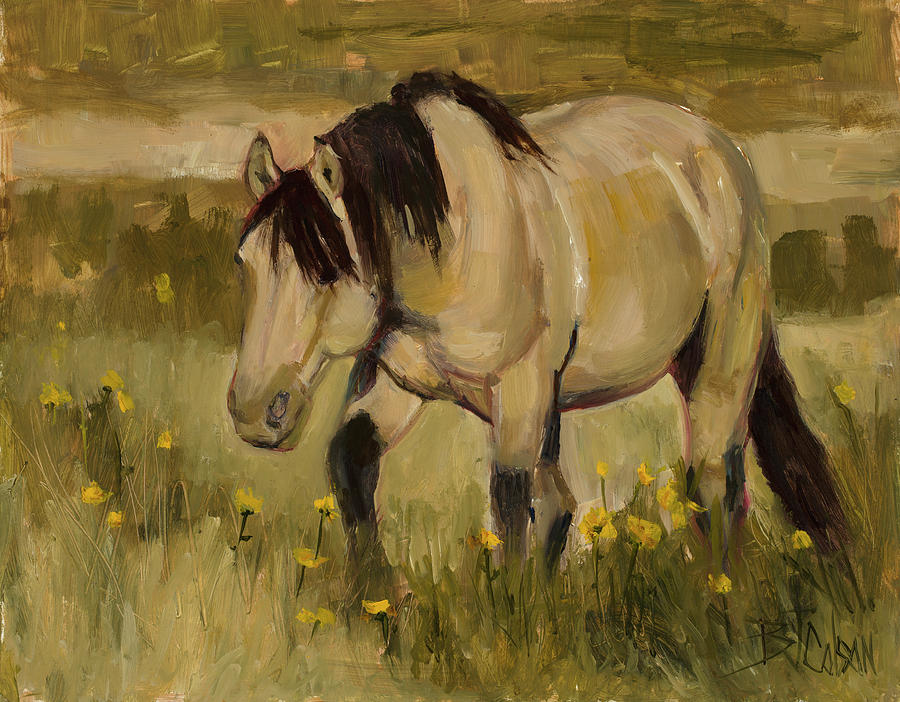 Horse Painting - Summer Days by Billie Colson