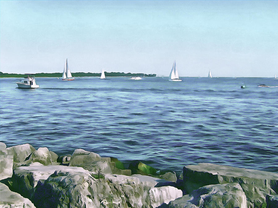 Summer Days On Lake Ontario Digital Art by Leslie Montgomery
