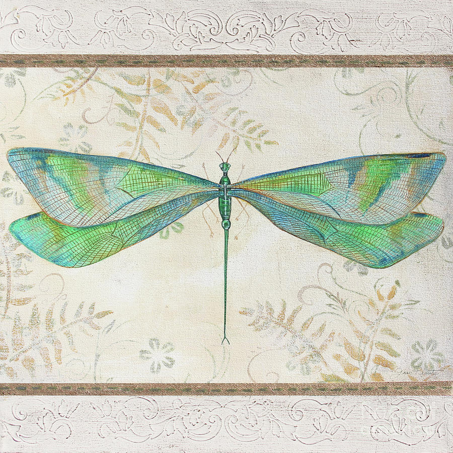 Summer Dragonfly 3 Painting by Jean Plout