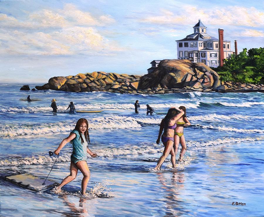 Summer Evening Good Harbor Beach Painting by Eileen Patten Oliver
