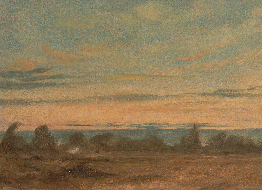Summer Evening Landscape Painting by John Constable