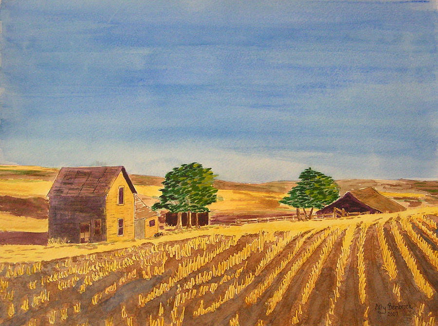 Summer Farm Painting by Ally Benbrook | Fine Art America