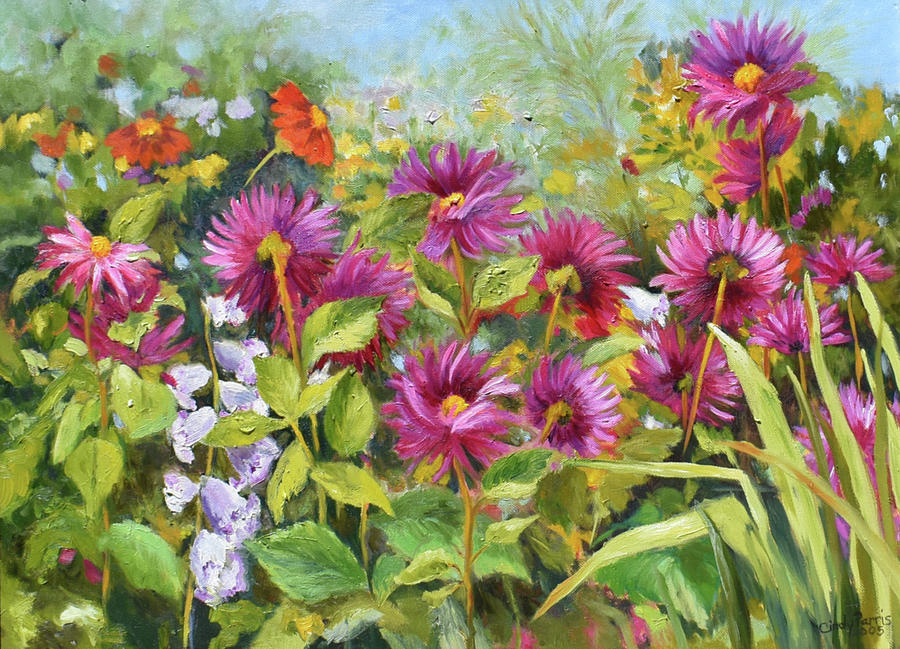 Flower Painting - Summer Field by Cindy Parris
