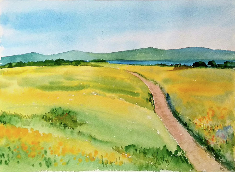 Summer fields Painting by Asha Sudhaker Shenoy
