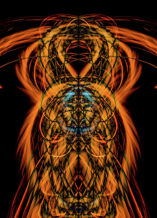 Abstract Photograph - 10627 Summer Fire Mask 27 - Queen Of The Fire Wasps by Colin Hunt