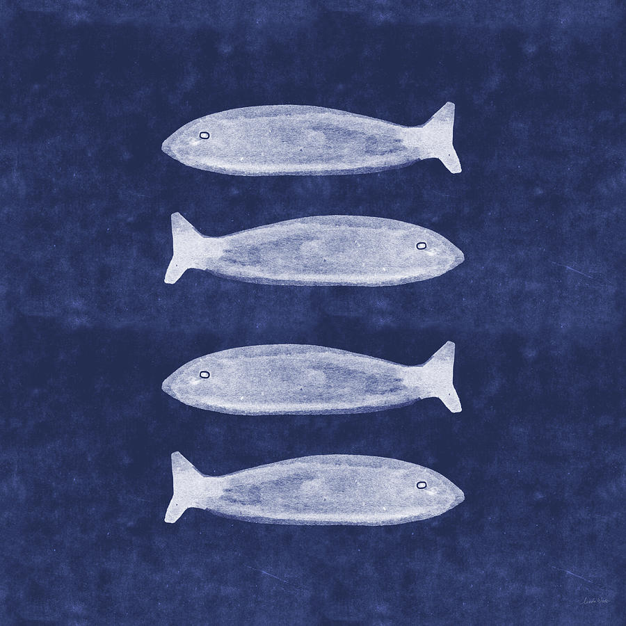 Blue Mixed Media - Summer Fish- Art by Linda Woods by Linda Woods