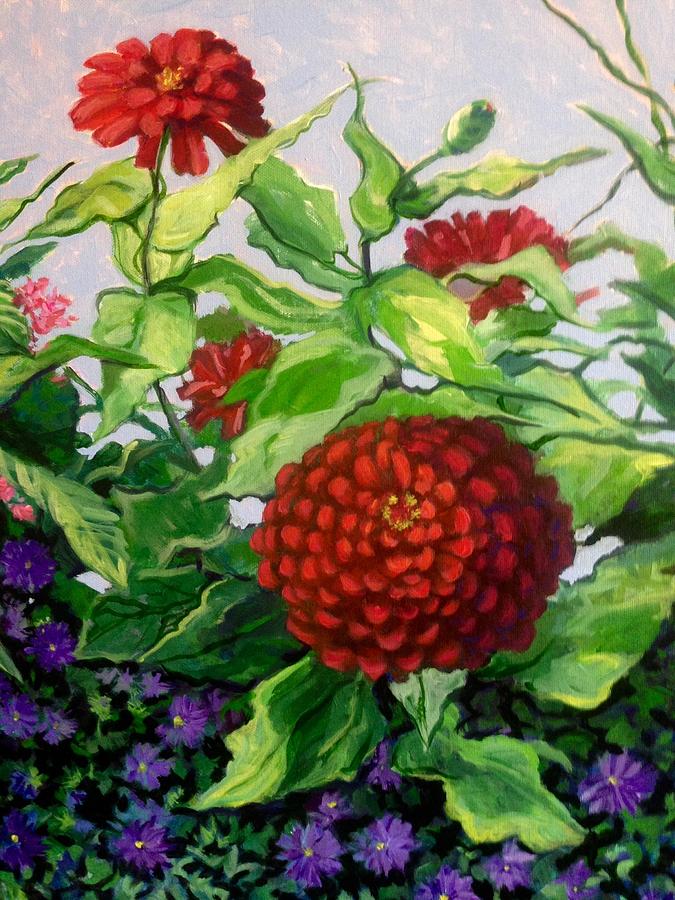 Summer Flowers 3 Painting by Jeanette Jarmon