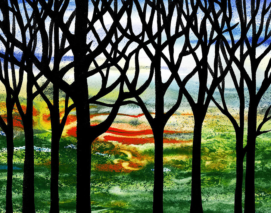 Summer Forest Abstract  Painting by Irina Sztukowski