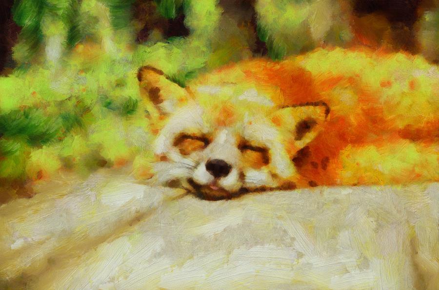 Summer Fox By Pierre Blanchard Painting