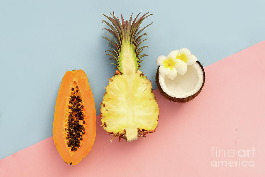 Summer Fruits, Minimal Style Photograph