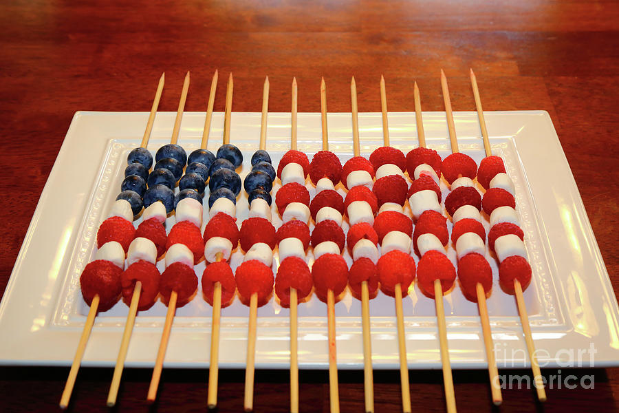 Summer Fruits Stars and Stripes  Photograph by James Brunker