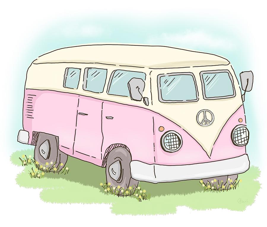 Summer Painting - Summer Fun Van by Little Bunny Sunshine