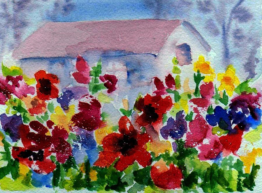 Summer Garden Painting by Anne Duke