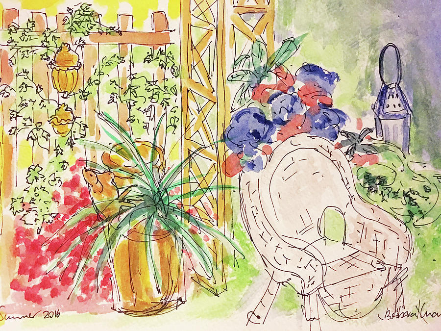 Summer Garden Drawing by Barbara Anna Knauf