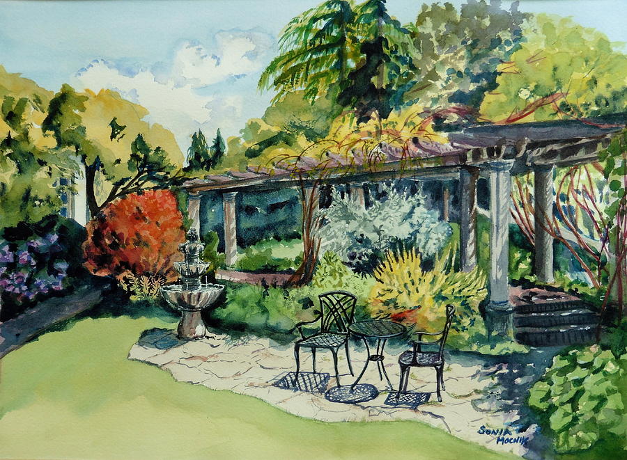 Summer Gardens Painting by Sonia Mocnik