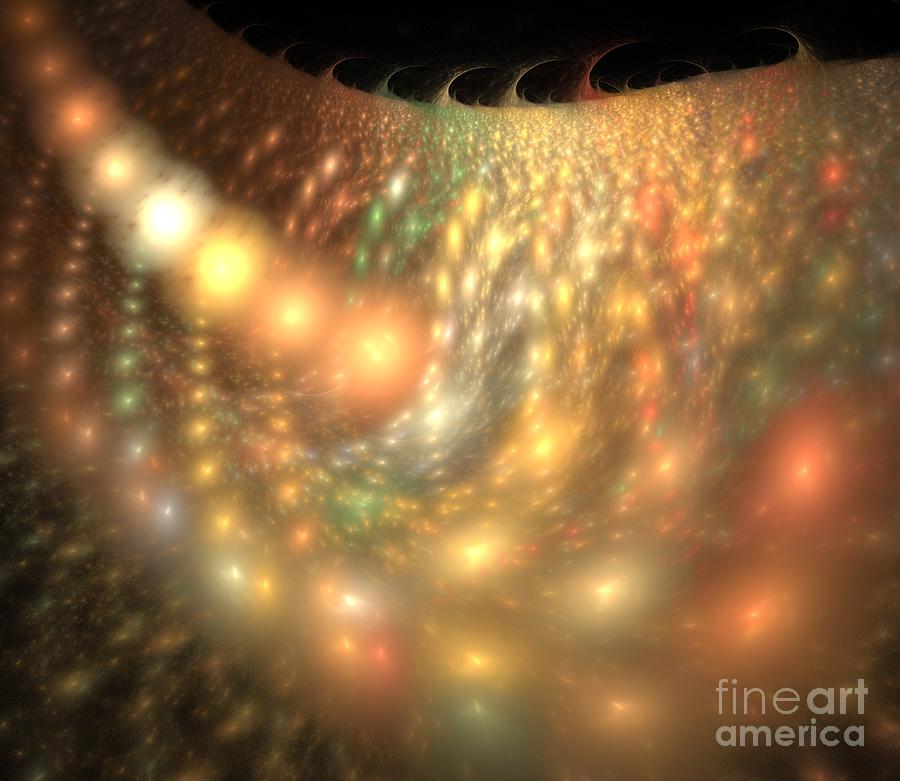 Abstract Digital Art - Summer Glow Spheres by Kim Sy Ok