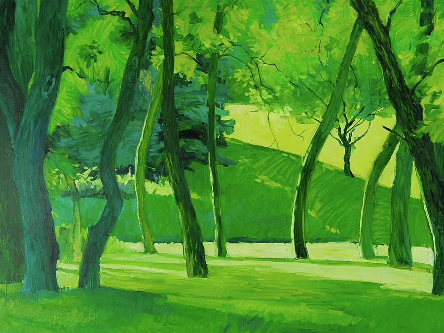 Summer Green Painting by Judith Barath