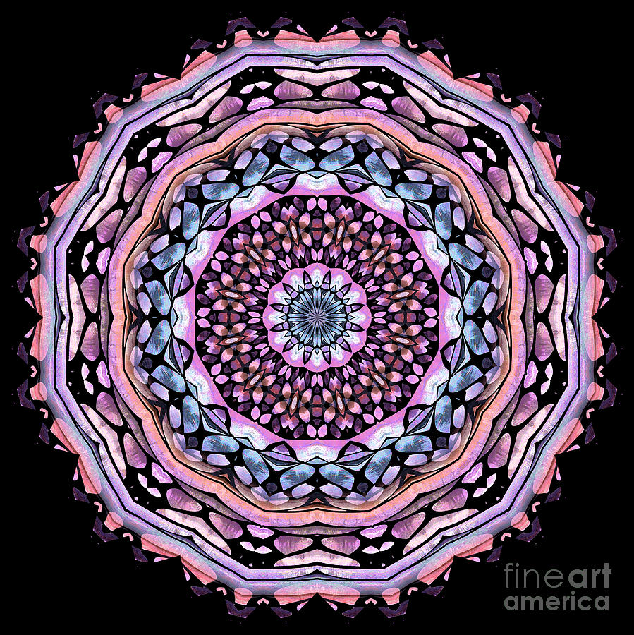 Mandala Digital Art - Summer Heat Mandala - m06ac by Variance Collections