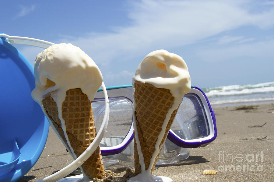 Summer Ice Cream on the Beach Photograph by Karen Foley