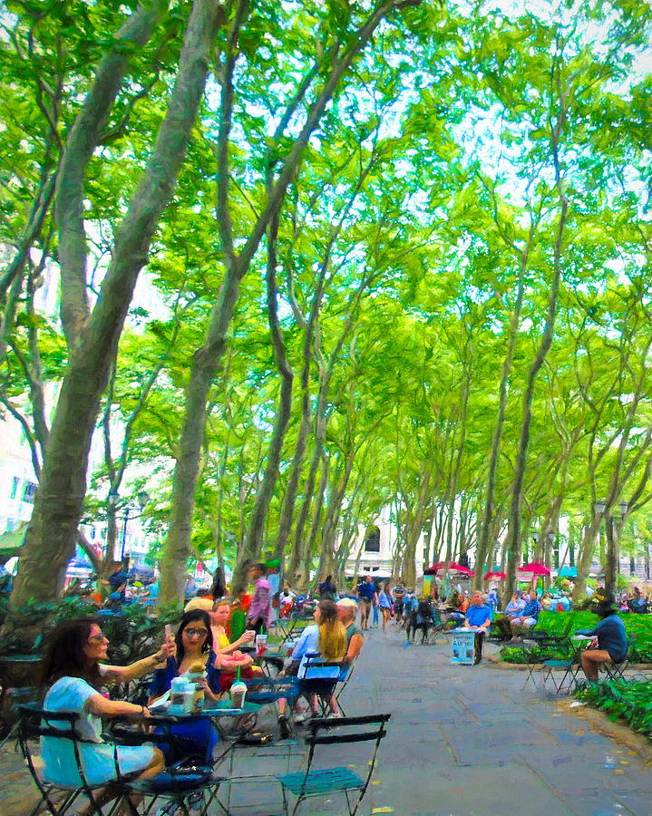 Summer In Bryant Park Mixed Media