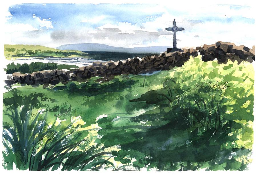 Landscape Painting - summer in Galway bay by John Fitzgibbon Landscape Painting - summer in Galway bay by John Fitzgibbon