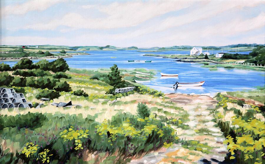 Summer in Lunenburg Harbour Painting by Phil Chadwick