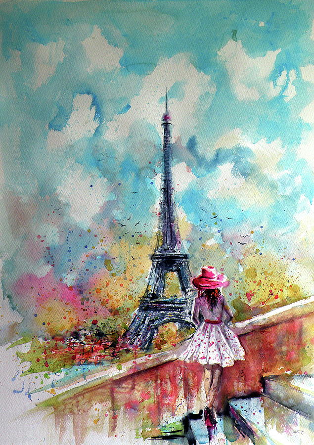 Summer in Paris Painting by Kovacs Anna Brigitta