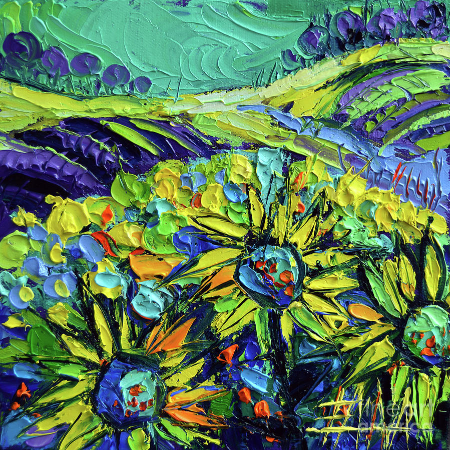 Sunflower Painting - Summer In Provence by Mona Edulesco
