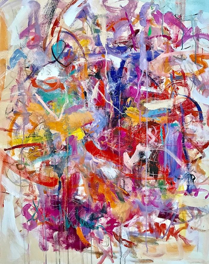 Abstract Painting - Summer in the City by Sandy Welch