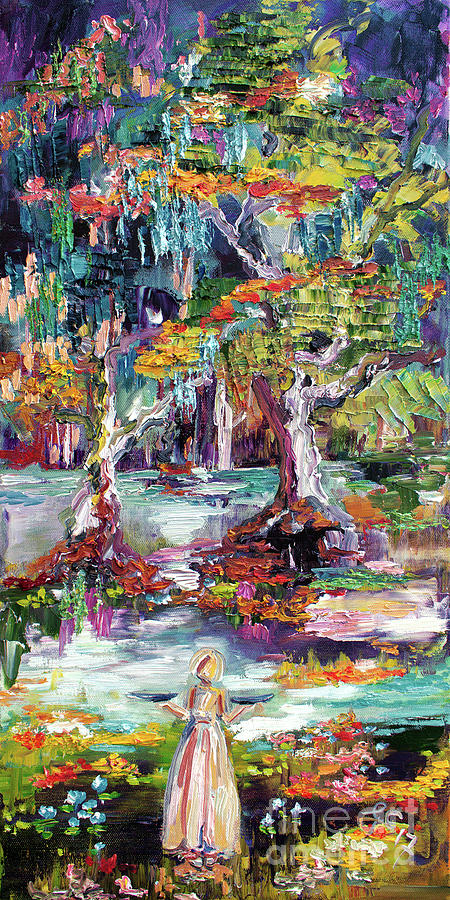 Summer In The Garden of Good and Evil Savannah Georgia Painting by Ginette Callaway
