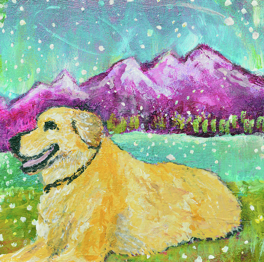 Summer In The Mountains with Summer Snow Painting by Ashleigh Dyan Bayer