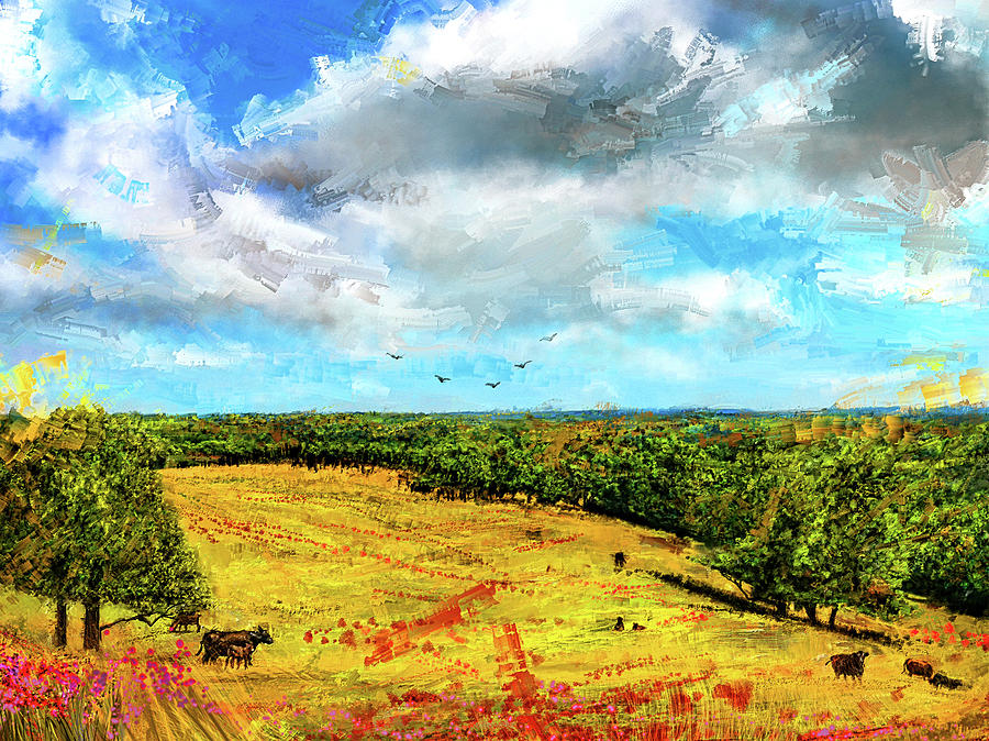 Summer Interlude -Missouri Art Painting by Lourry Legarde Summer Interlude -Missouri Art Painting by Lourry Legarde