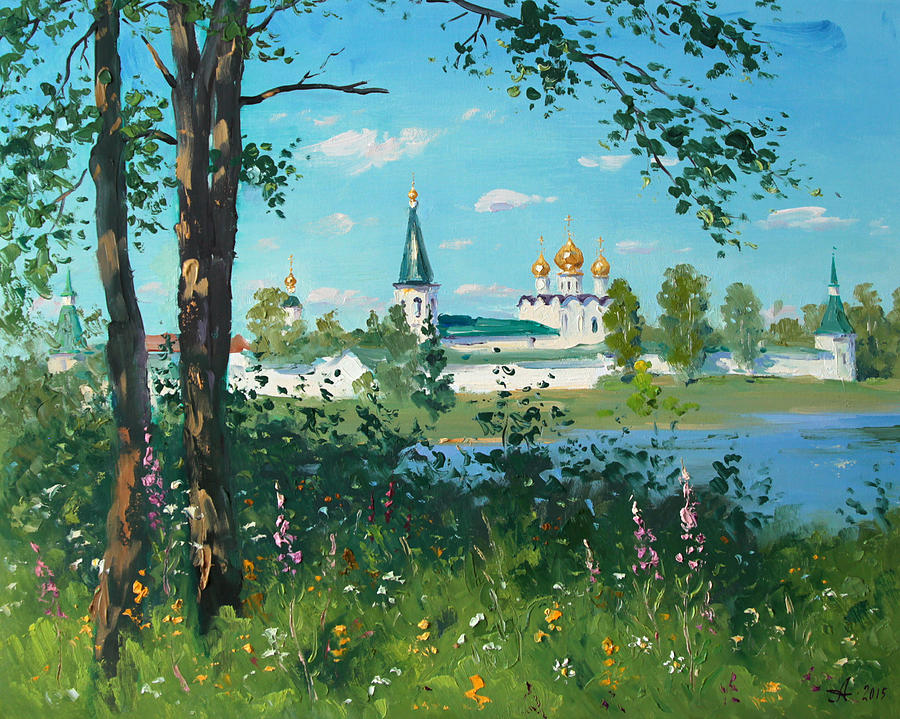Summer Painting - Summer. Iviron monastery by Alexander Alexandrovsky